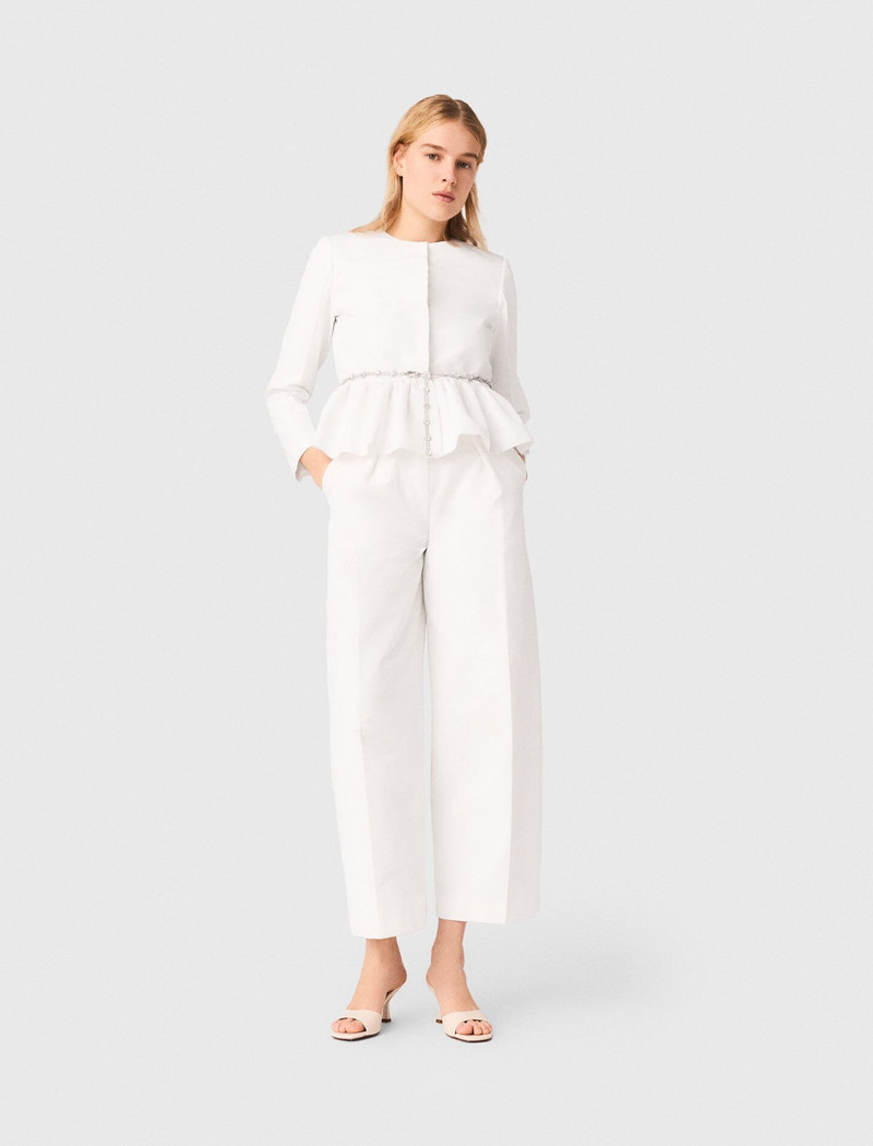 maje Cropped jacket with jewelled belt outlook