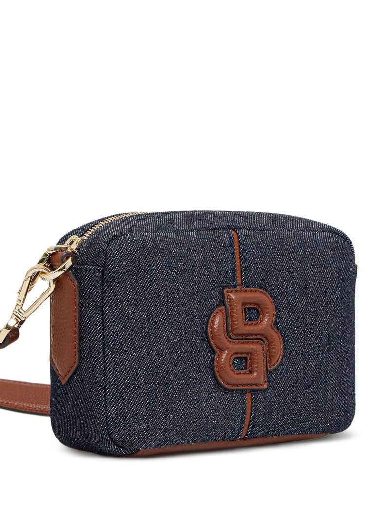 BOSS denim logo-plaque cross body bag outlook