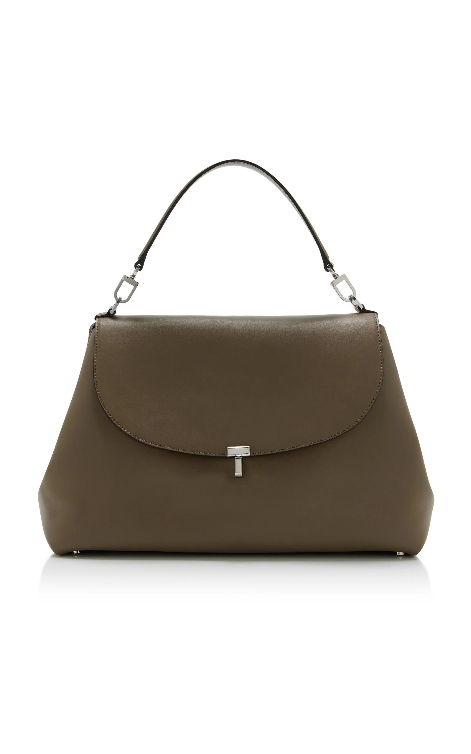 T-lock Leather Satchel taupe - 1