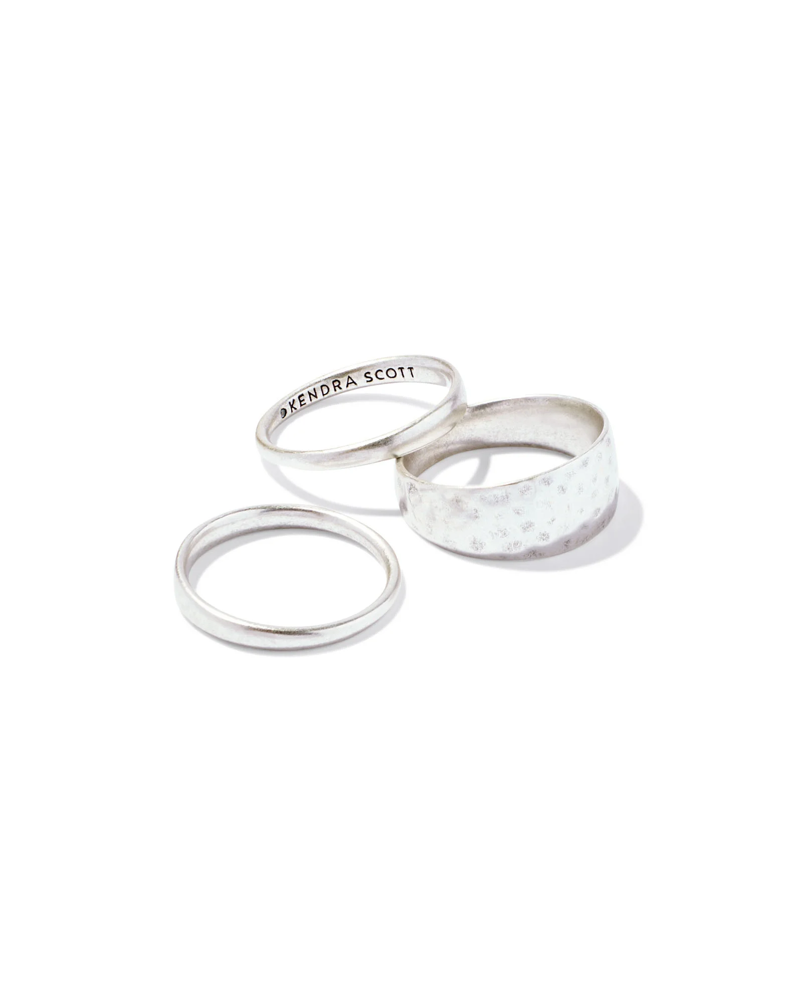 Terra Ring Set of 3 in Vintage Silver - 1