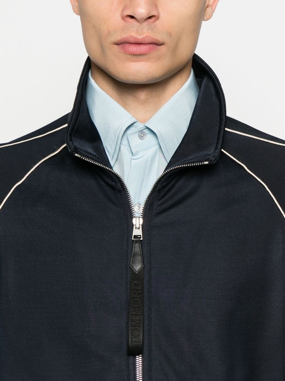 piping-detail sports jacket - 5