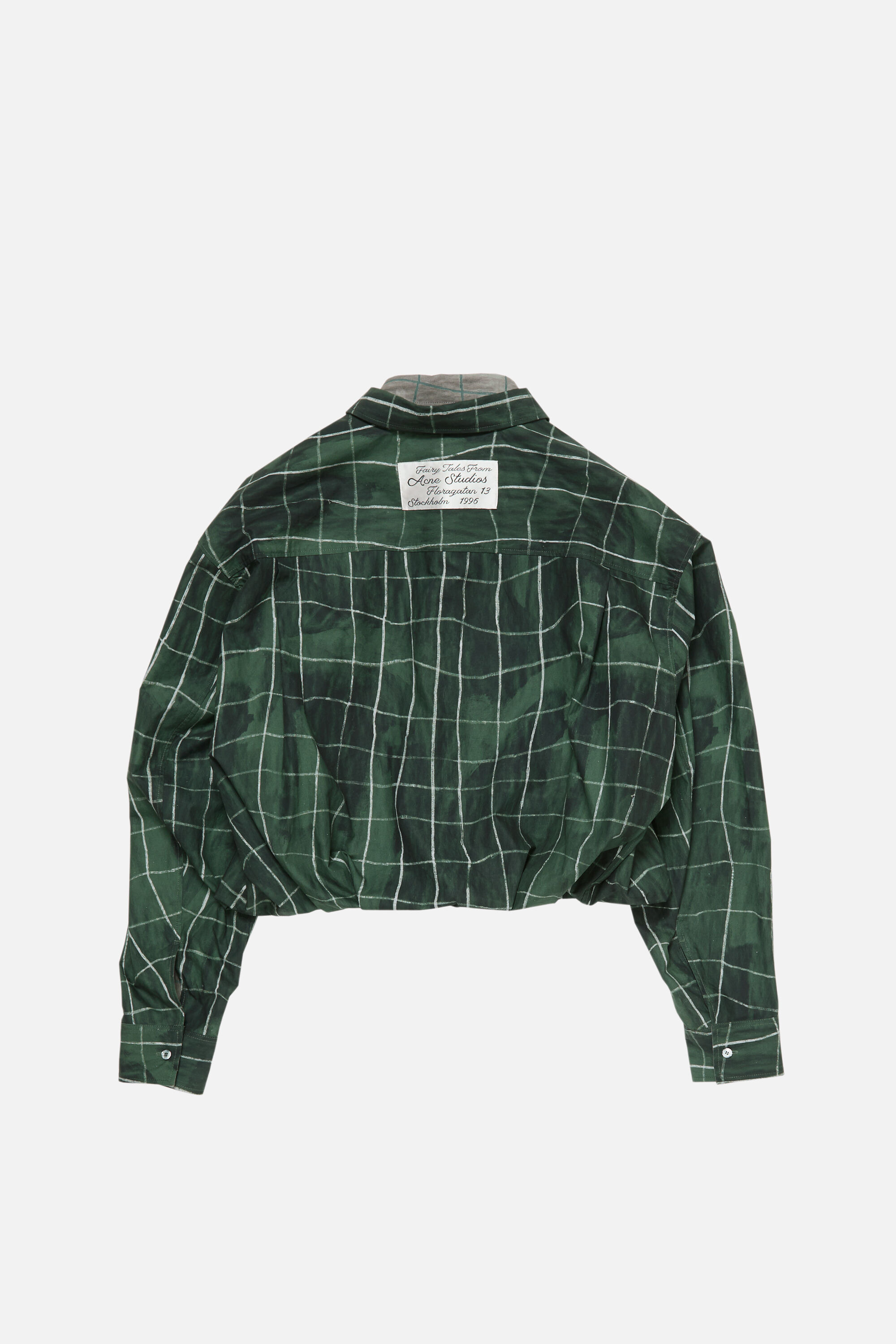 Layered check shirt - Green/grey - 7