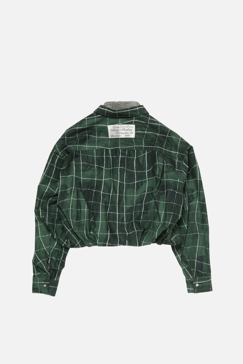 Layered check shirt - Green/grey 7