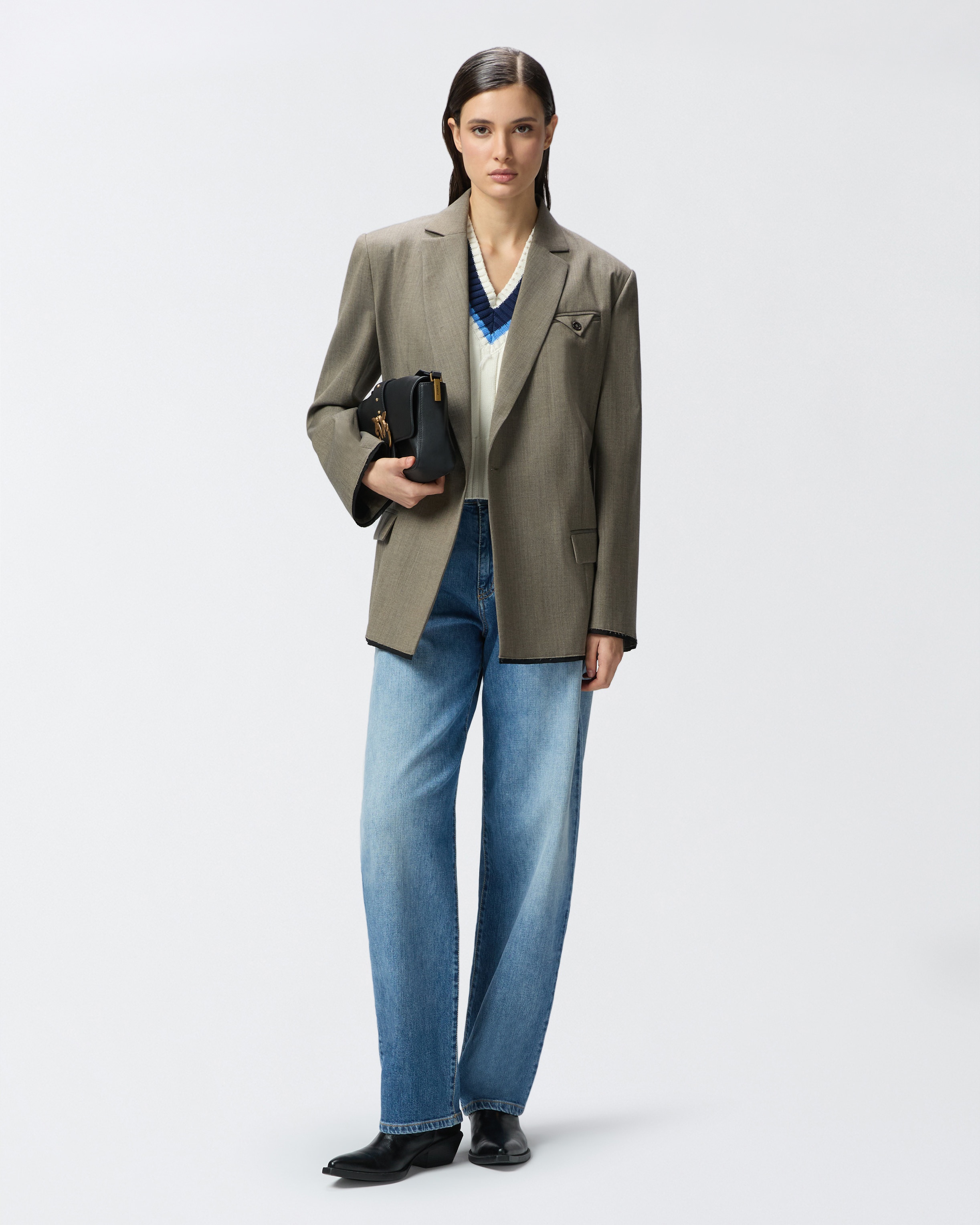 TAILORED BLAZER WITH CRISSCROSS CLOSURE - 3