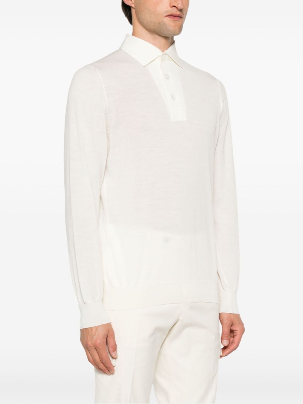 mélange polo shirt - 3