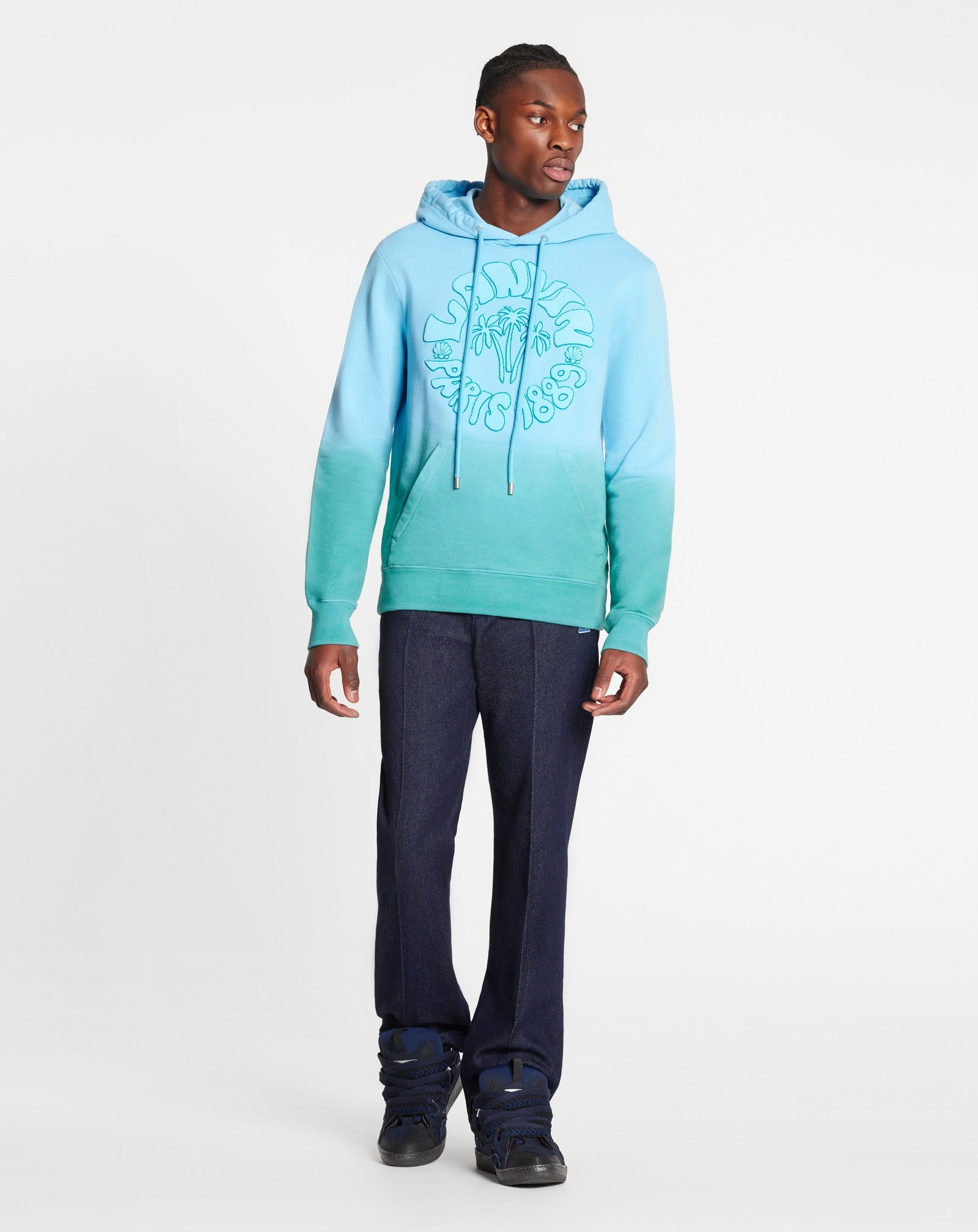 LANVIN WAVE LOGO HOODIE - 2