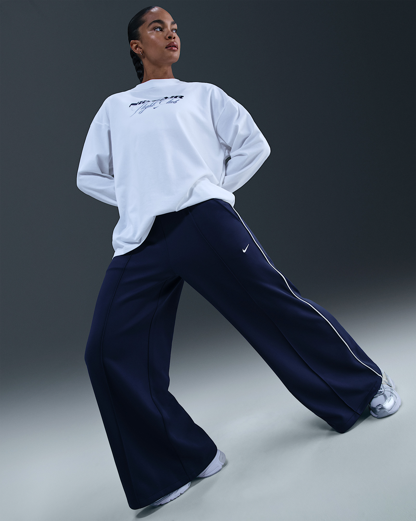 Nike Sportswear Women's Mid-Rise Wide-Leg Track Pants - 5
