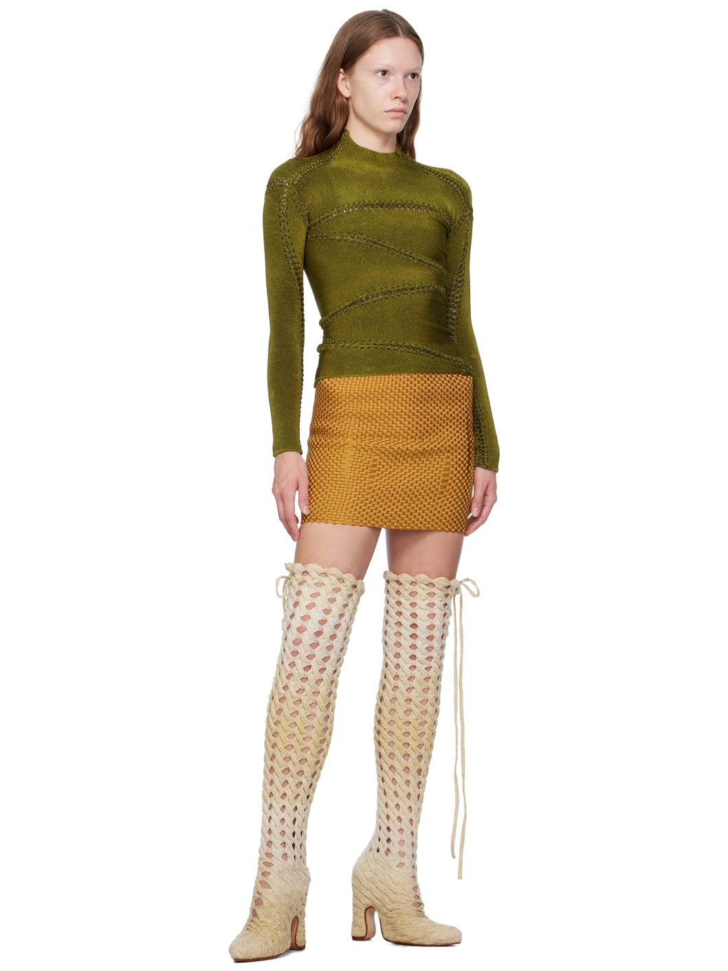 SSENSE Exclusive Orange Miniskirt - 5