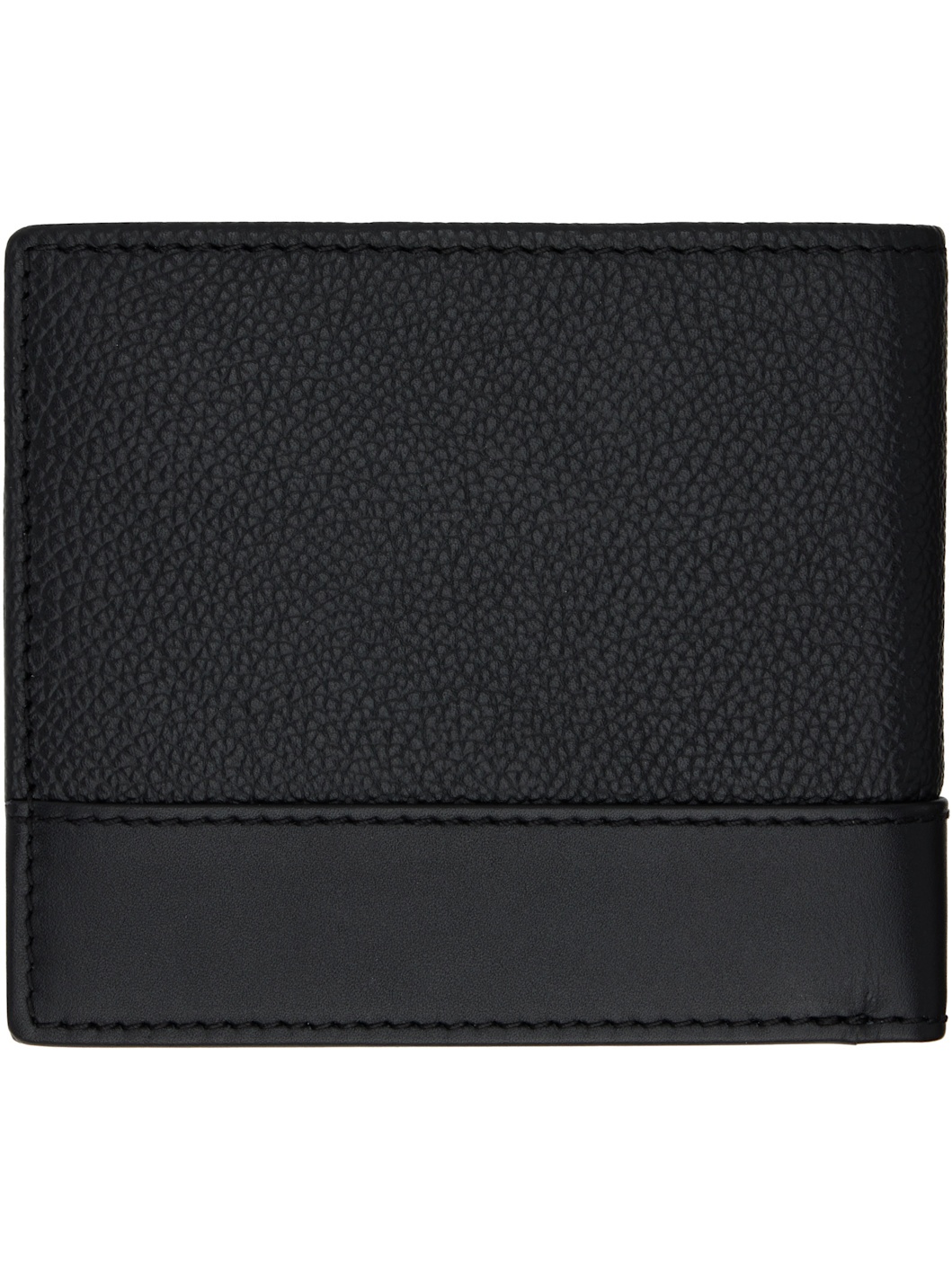 Black Leather Bifold Wallet - 2