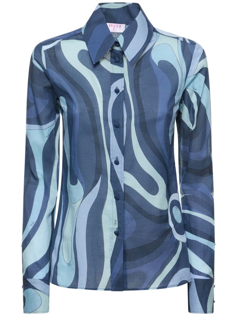 Marmo printed cotton voile shirt - 1