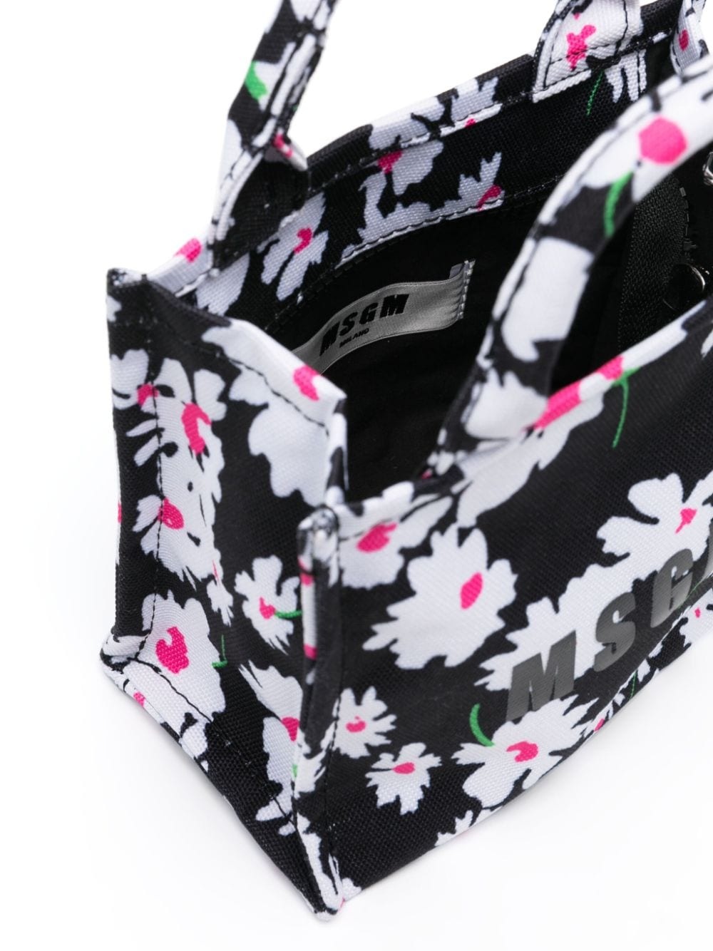 mini floral-print tote bag - 5