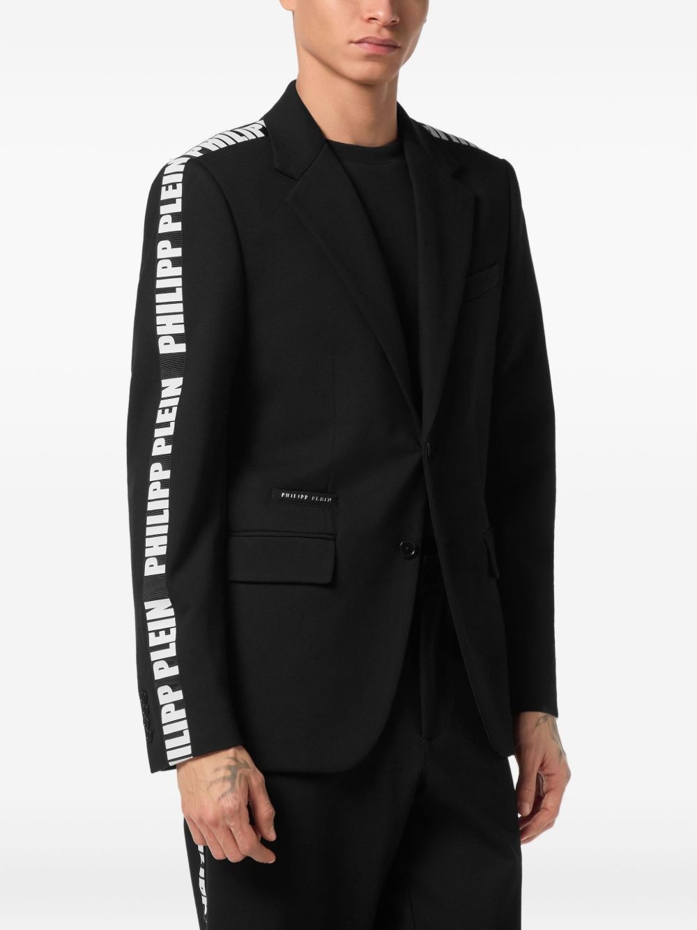 logo-tape blazer - 3