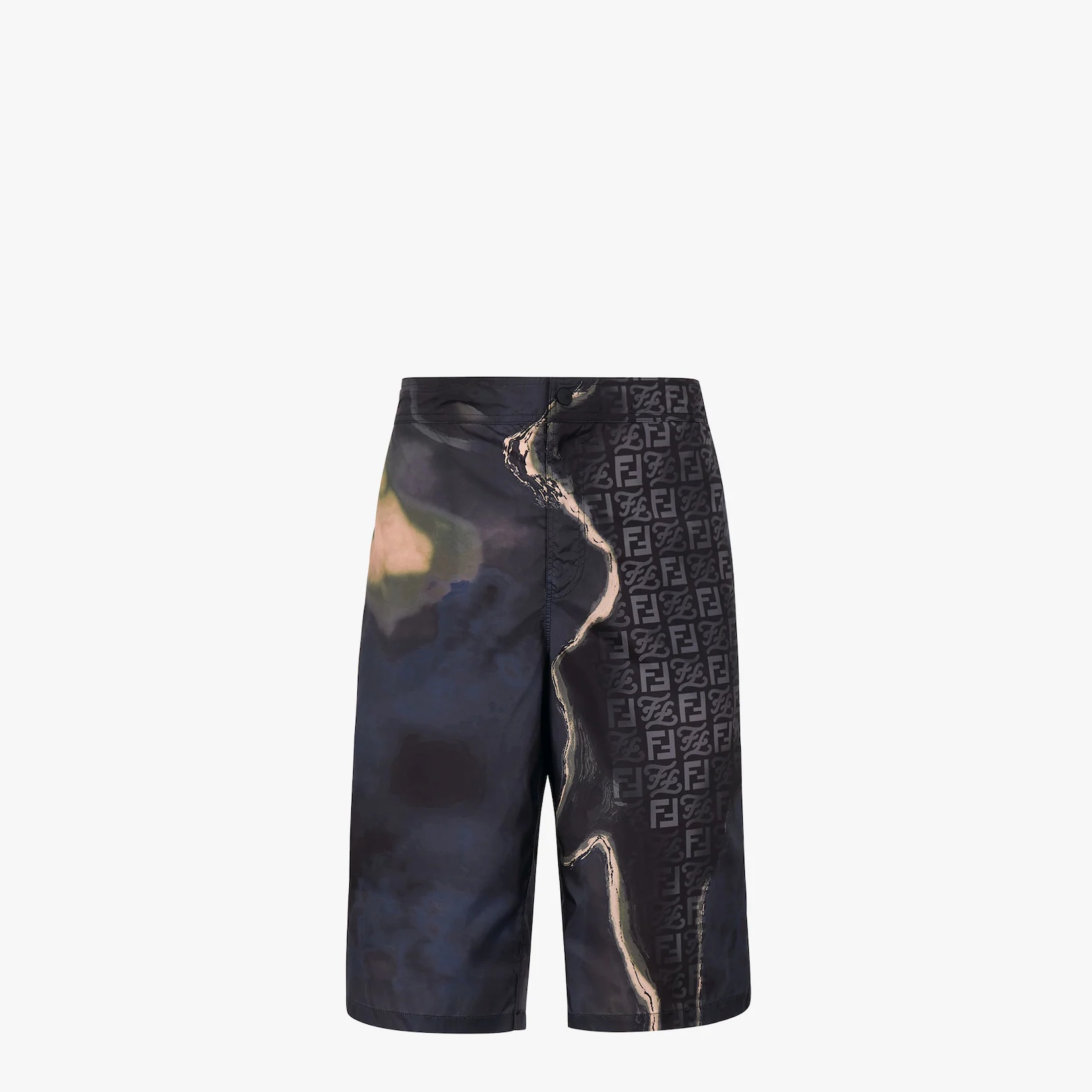 Black nylon Bermudas - 1