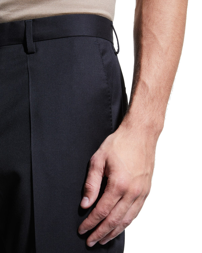 Men's Genesis Slim-Fit Wool Trousers, Black 4