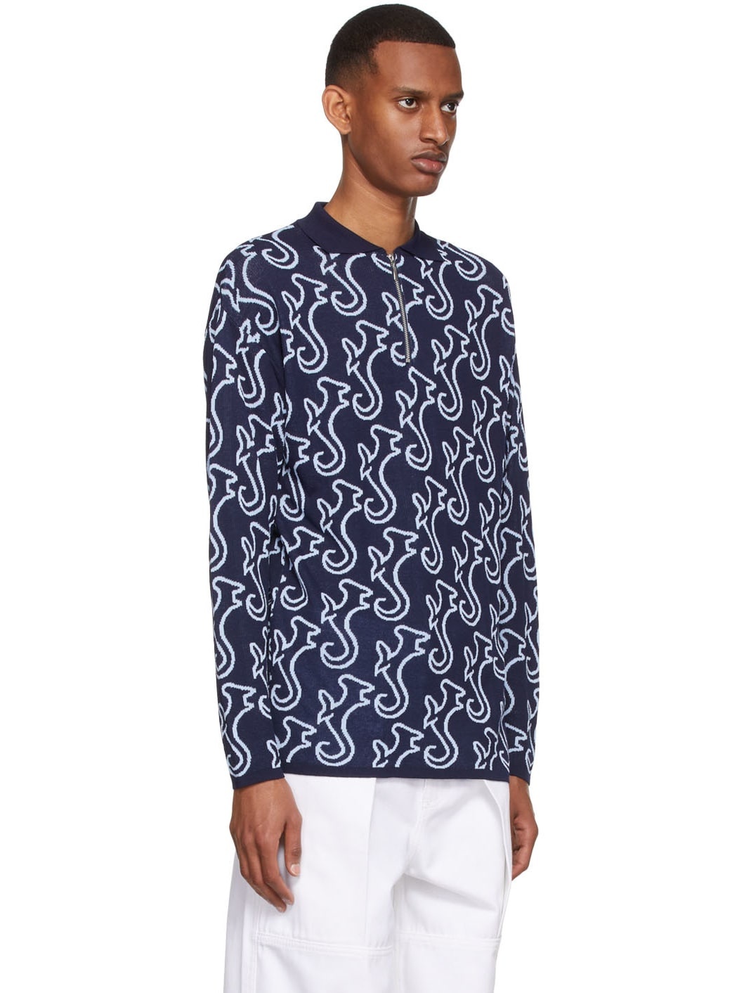 Navy Hippocampus Polo - 2