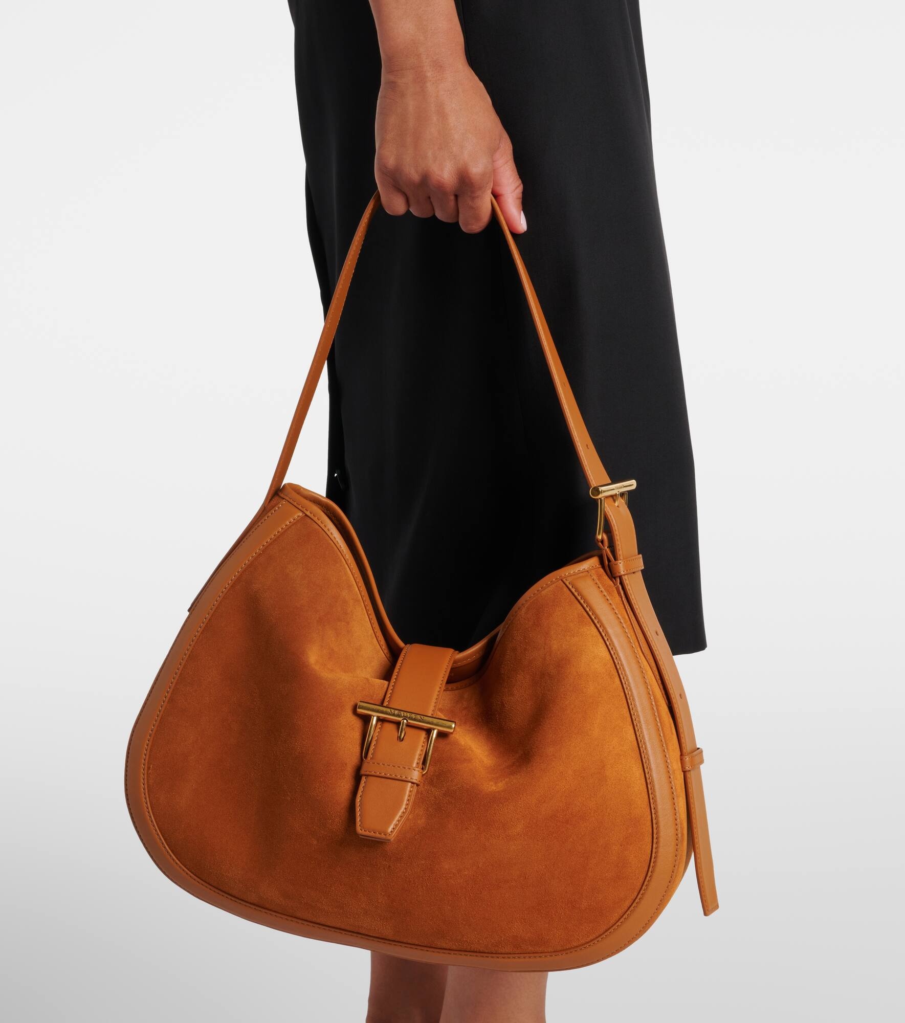 T-Bar Medium suede shoulder bag - 7