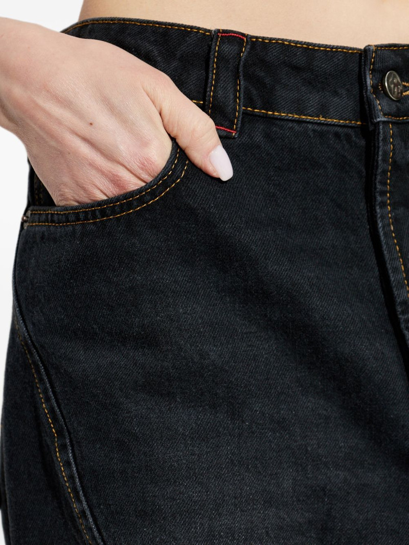 ruched straight jeans 5