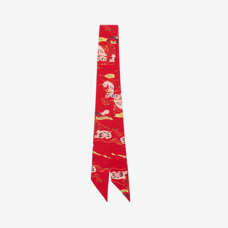Skinny Watercolour EKD Silk Scarf 1