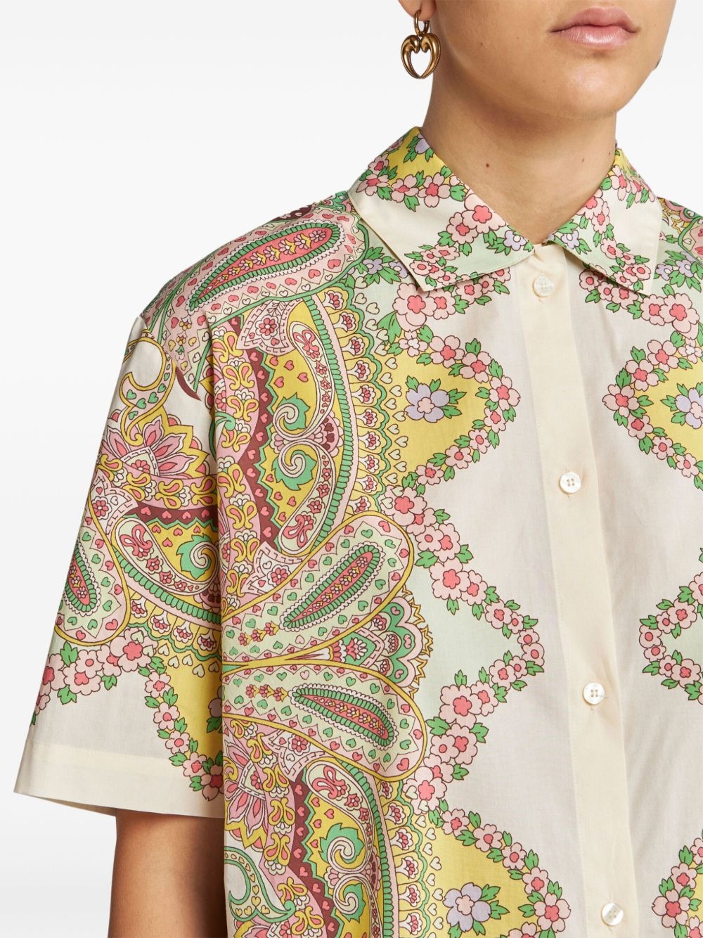 floral-print shirt - 4