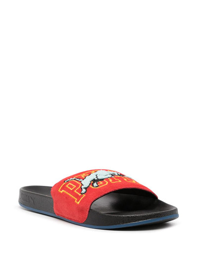 PUMA logo-print open-toe slides outlook