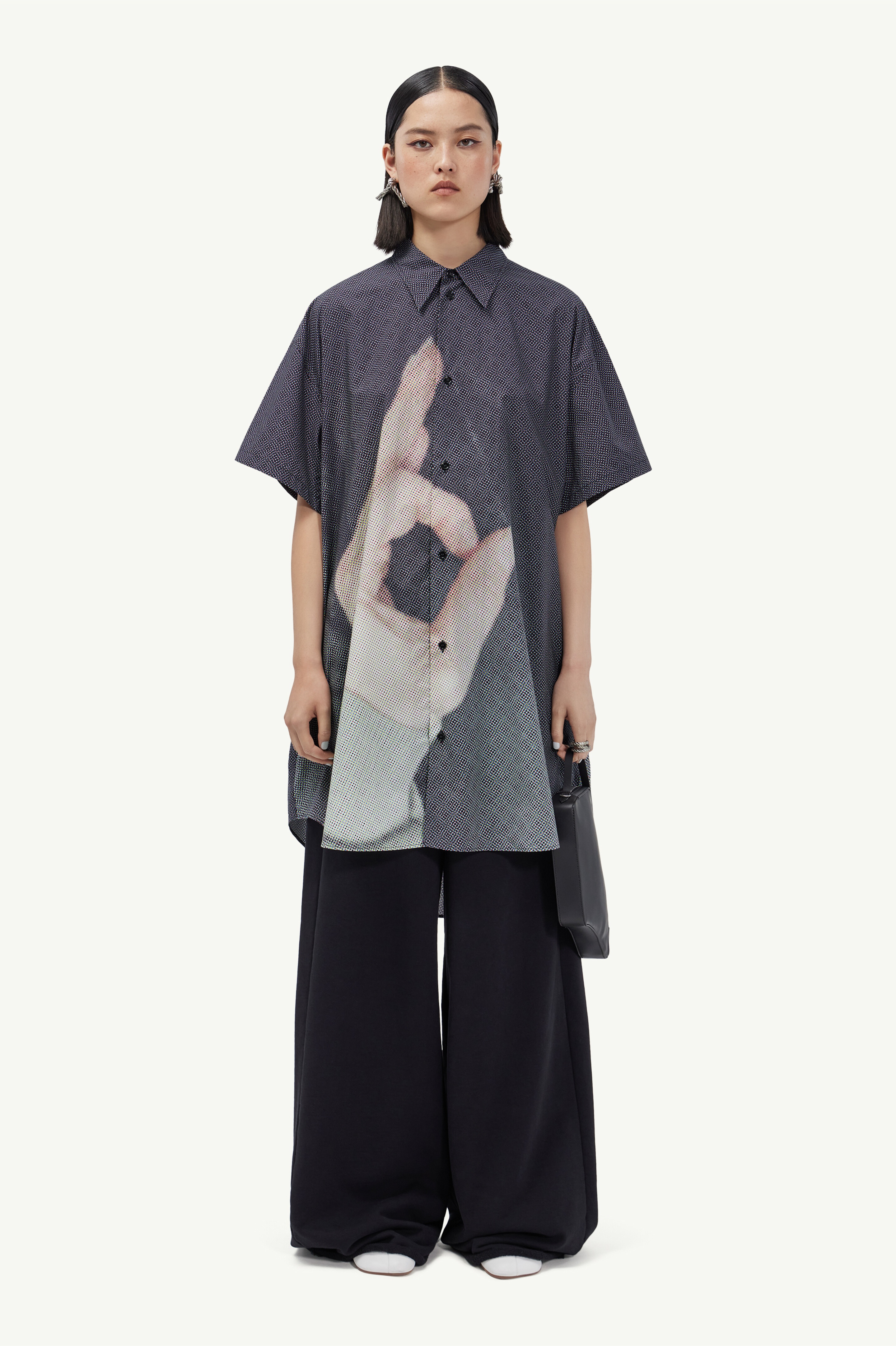 Hand sign shirt dress - 2