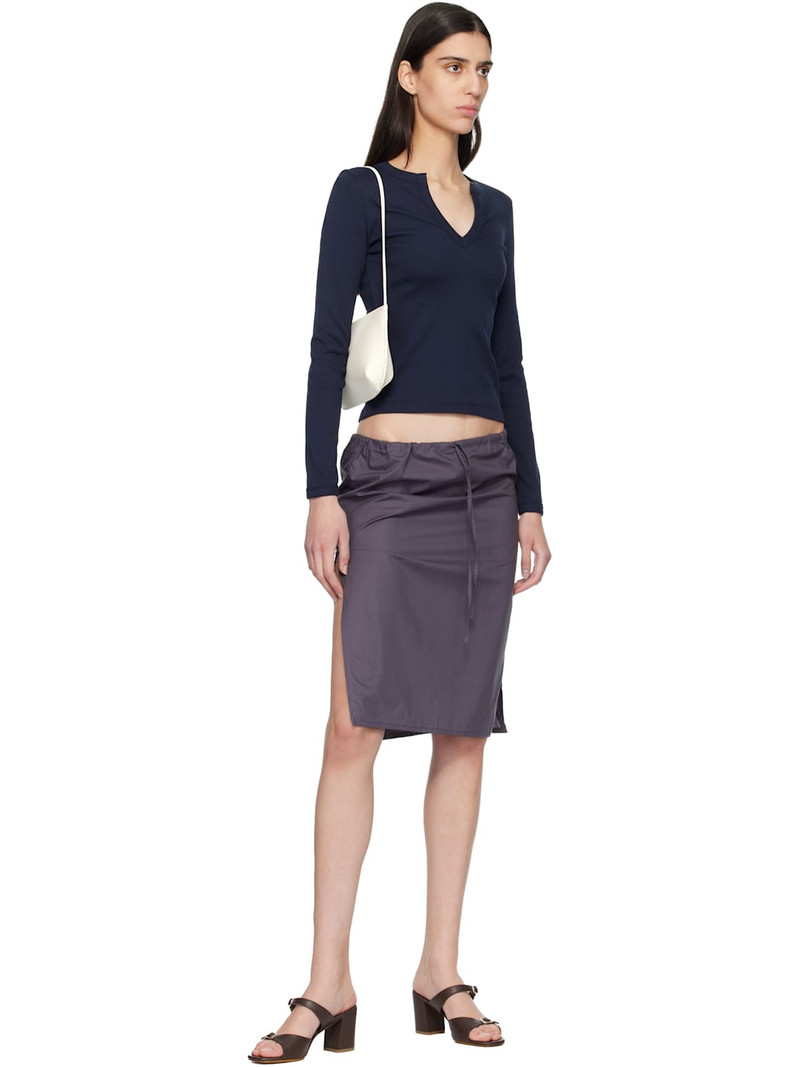 FLORE FLORE Navy Iman Longsleeve T-shirt outlook