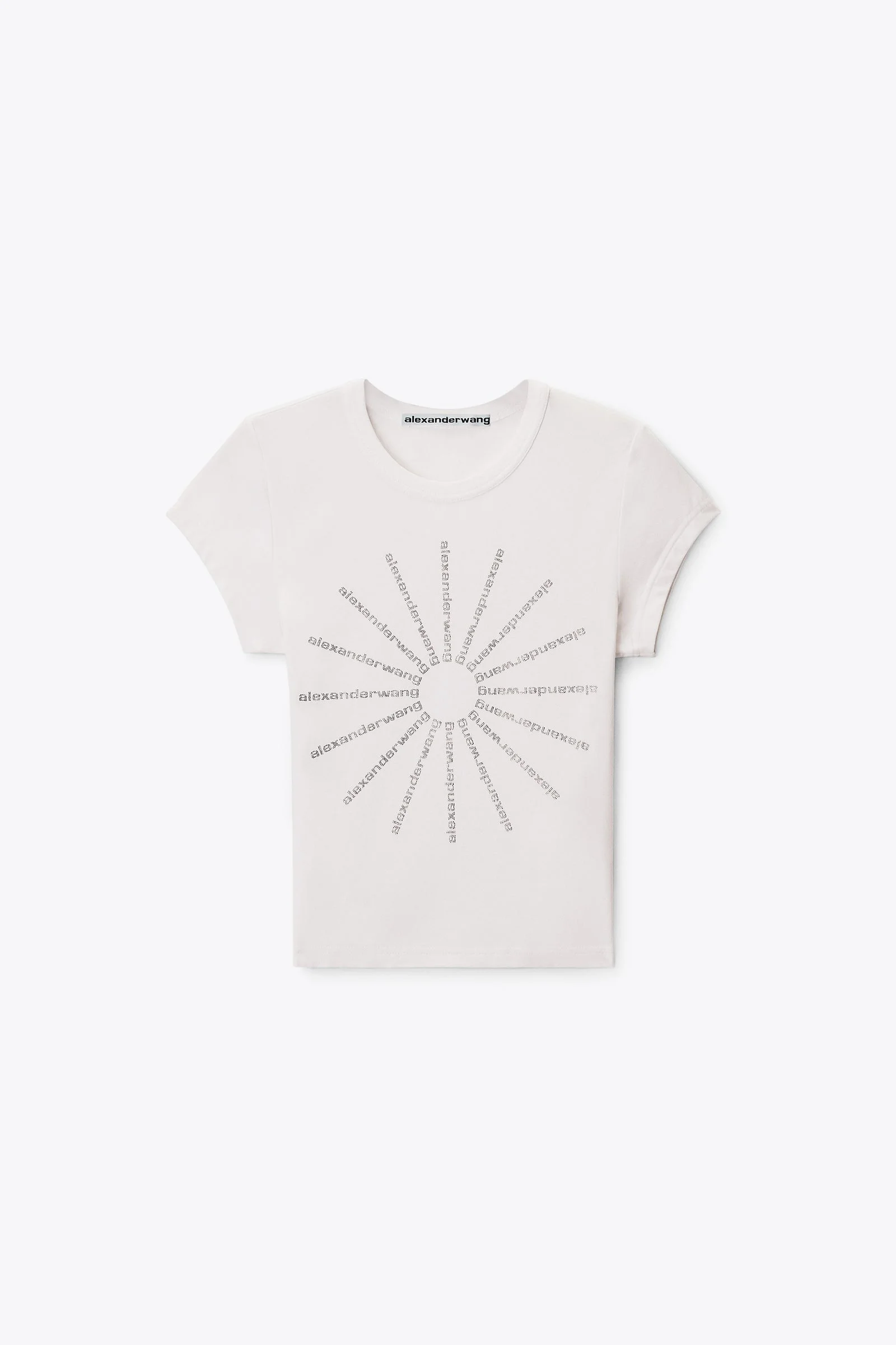 crystal hotfix pinwheel fitted tee - 1