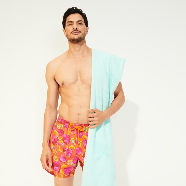 Men Stretch Swim Trunks Mix Of Flowers - 6