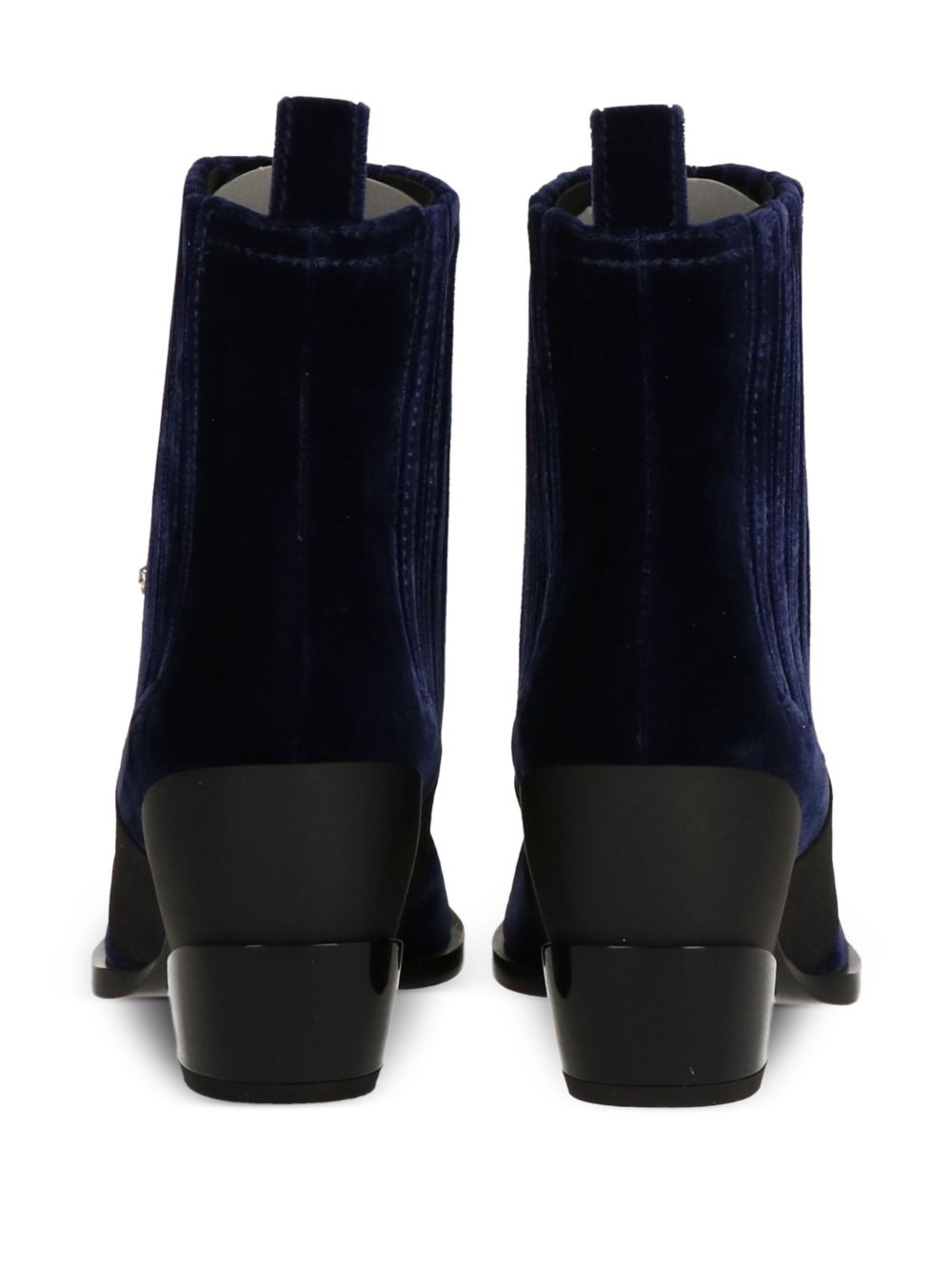 80mm embellished velvet ankle boots - 3