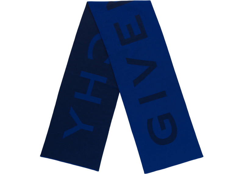 Givenchy Givenchy Jacquard Logo Scarf Ocean Blue outlook