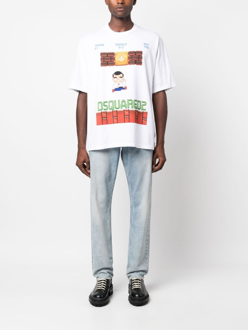 DSQUARED2 logo-print cotton T-shirt outlook