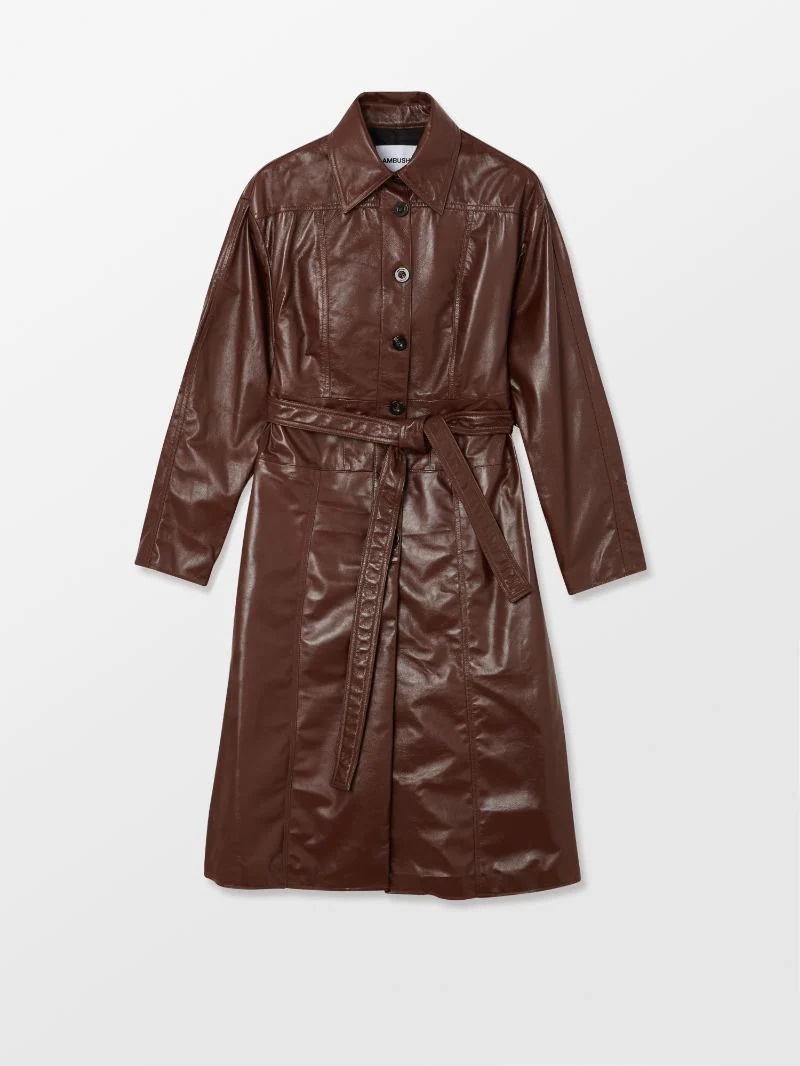 LEATHER TRENCH DRESS - 1