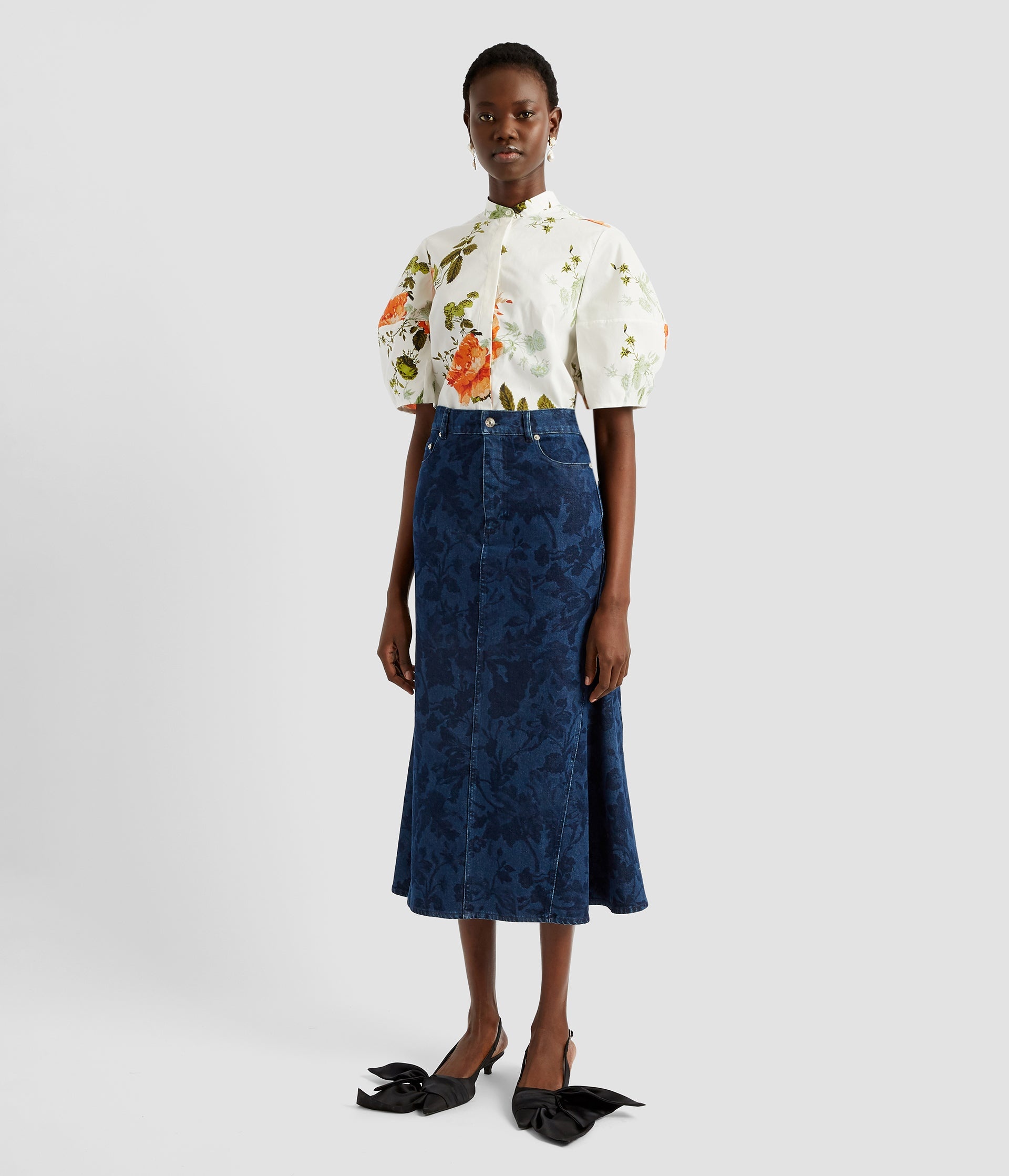 VOLUME SHORT SLEEVE BLOUSE - 4