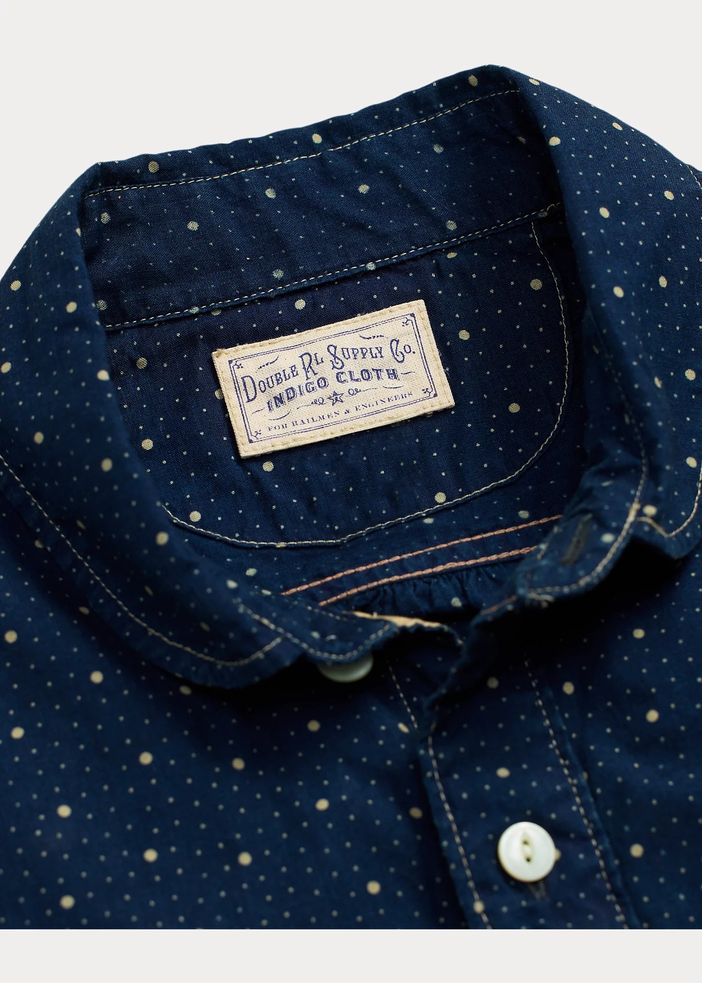 Dot-Print Indigo Workshirt - 3