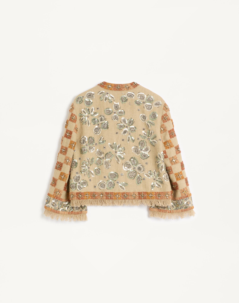 Valentino EMBROIDERED LINEN JACKET outlook