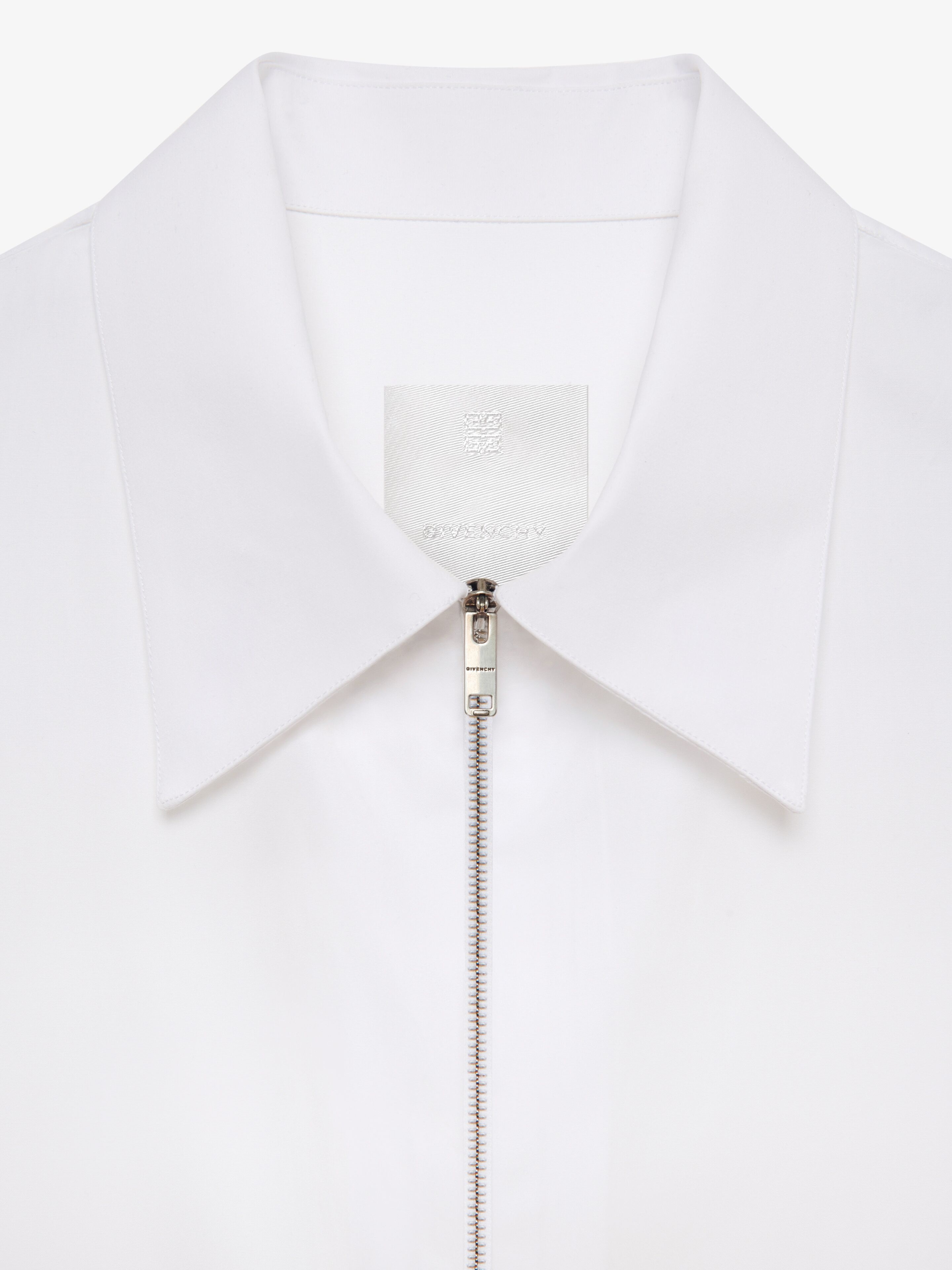 ZIPPED SHIRT IN POPLIN - 5