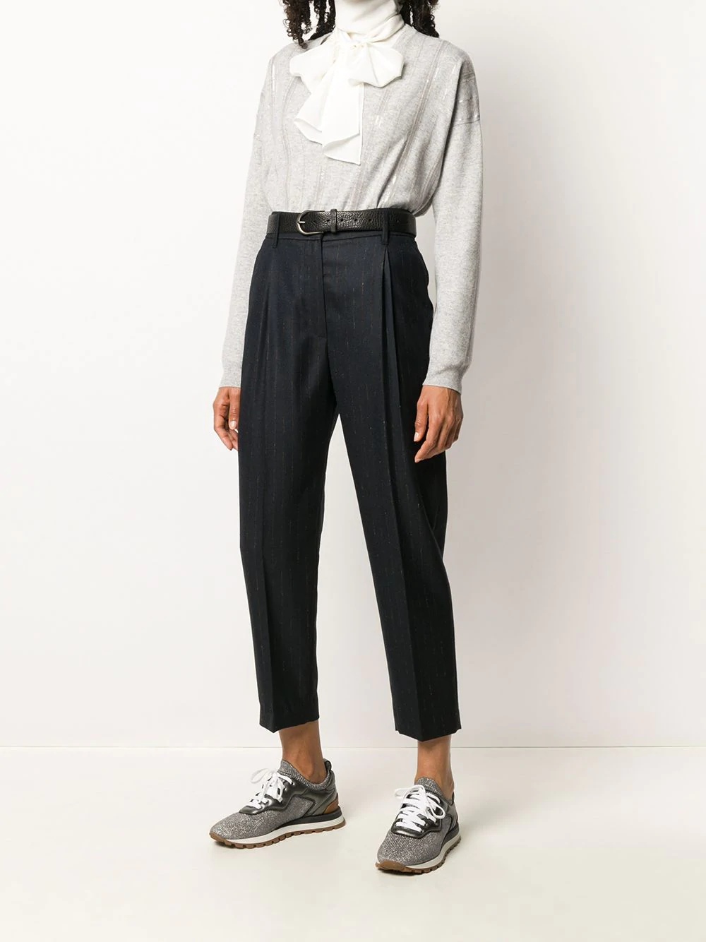 striped straight-leg trousers - 2