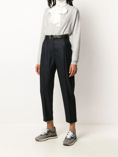 Brunello Cucinelli striped straight-leg trousers outlook