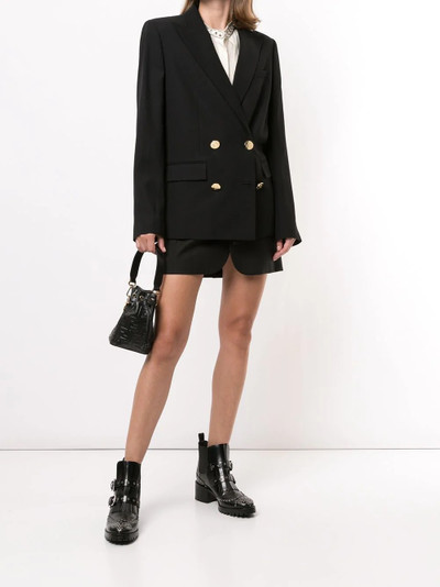 Balmain oversized embossed button blazer outlook