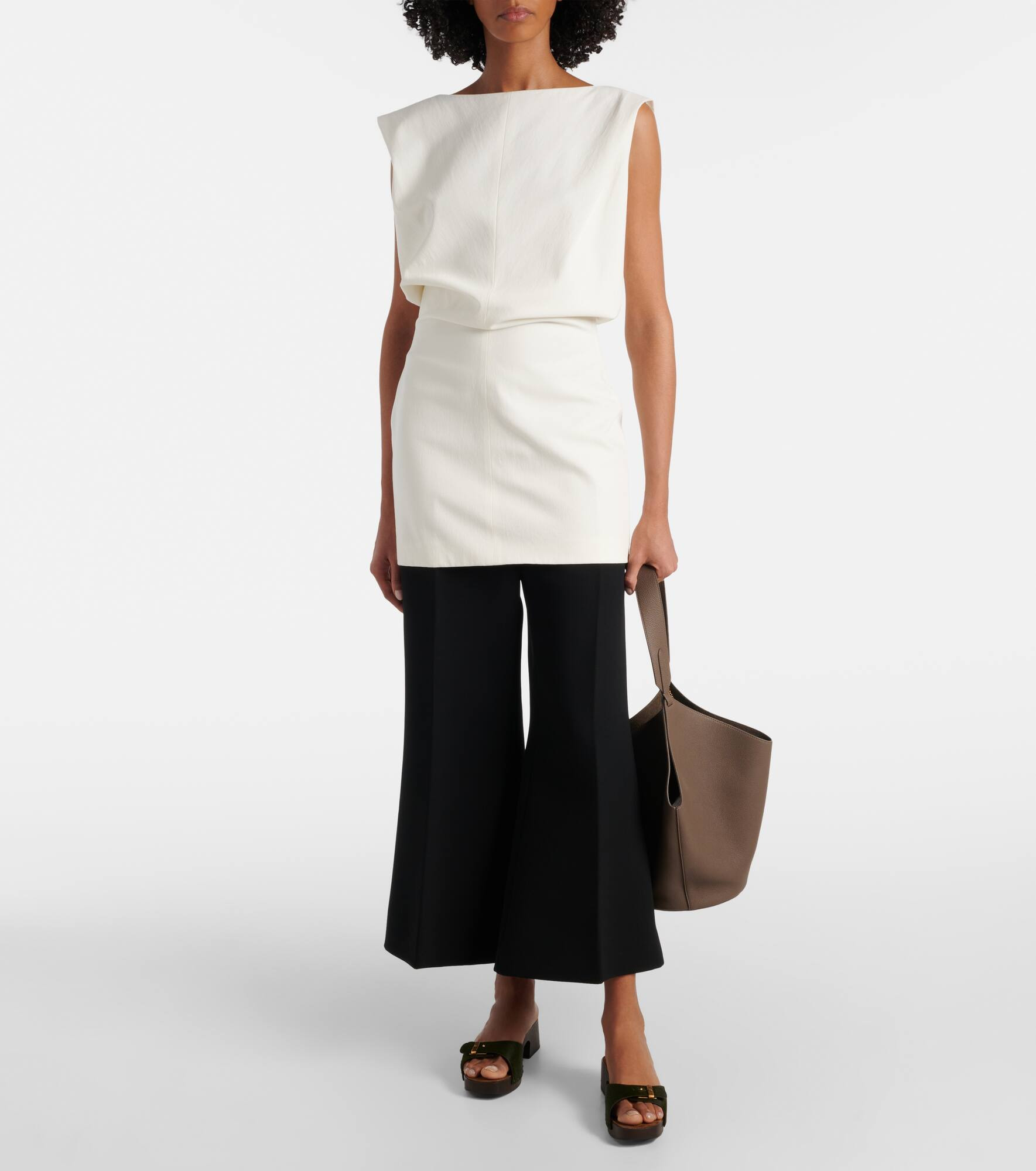 Walter cotton canvas flared pants - 2