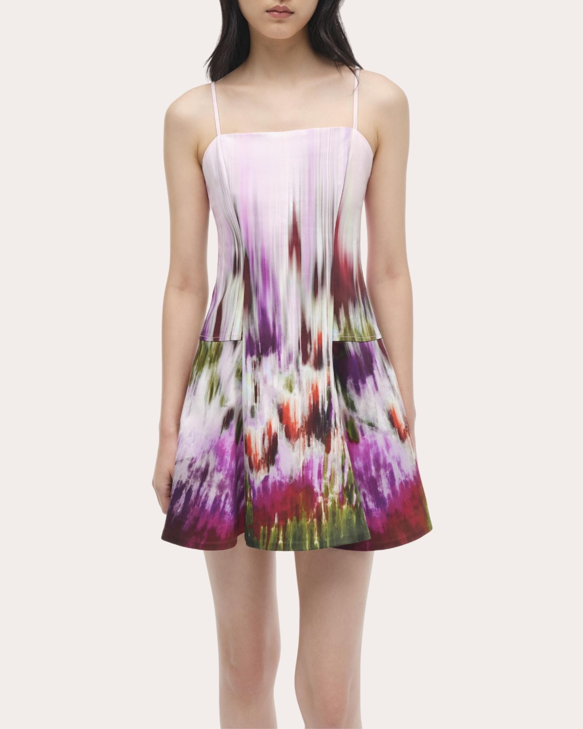 Judie Abstract Sateen Fit & Flare Mini Dress - 4