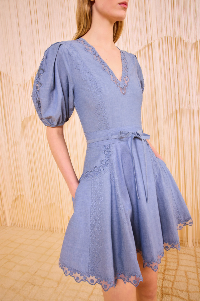 ULLA JOHNSON Camila Short Sleeve Mini Dress outlook