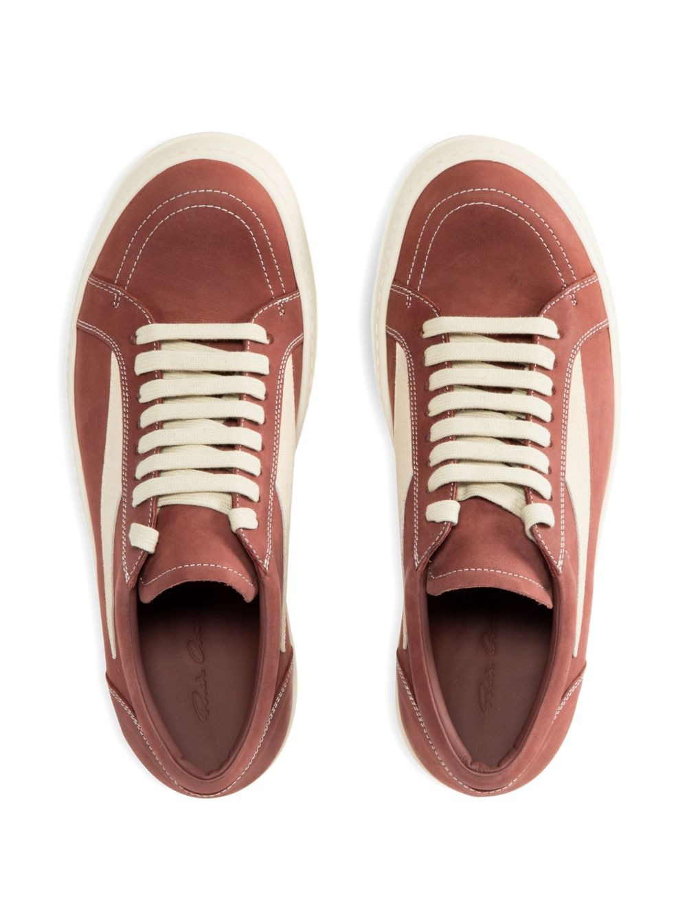 panelled lace-up sneakers - 3
