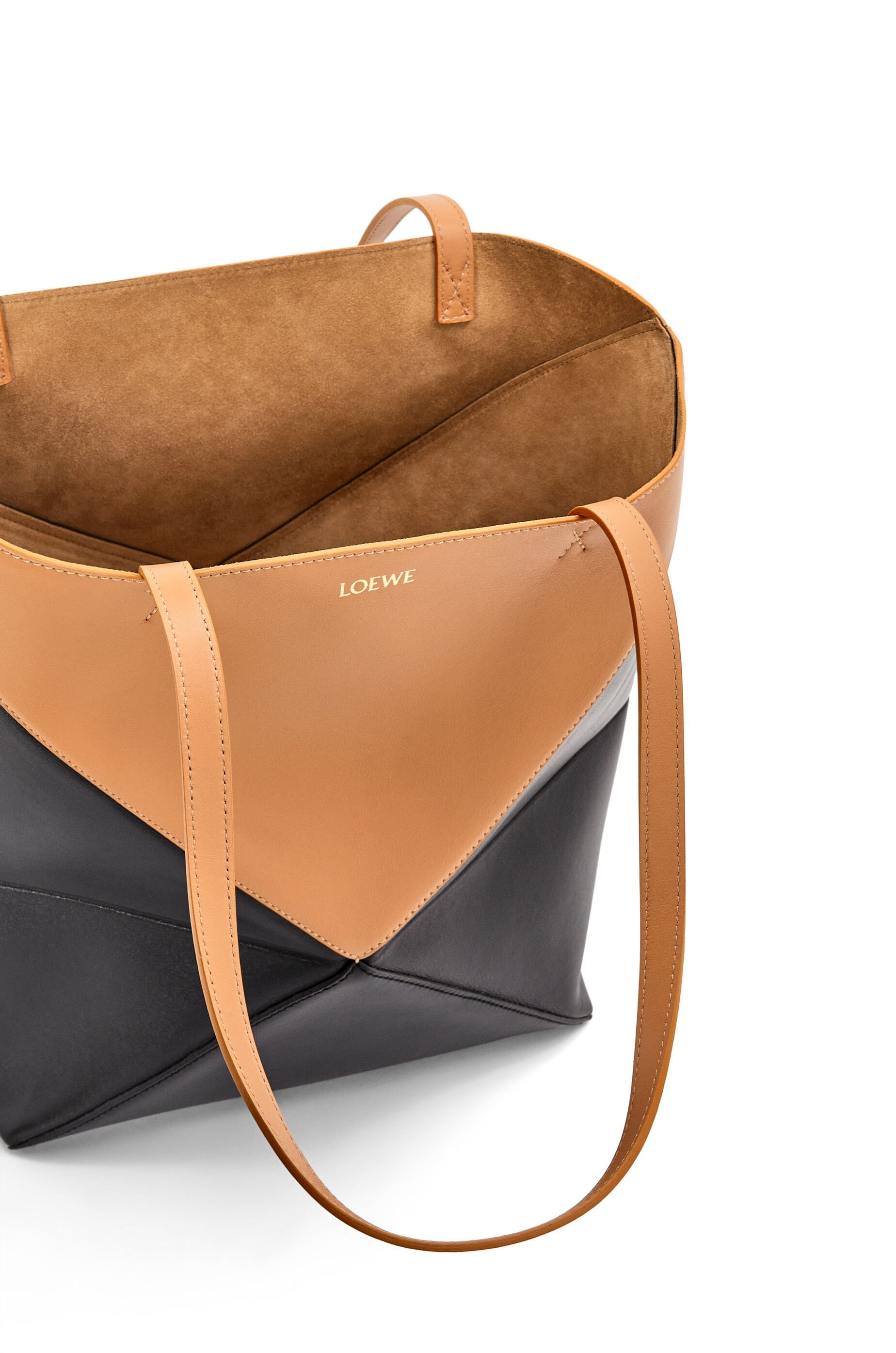 Puzzle Fold Tote in shiny calfskin - 9