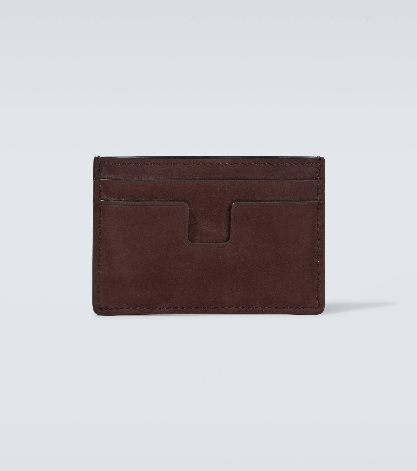 T Line leather card holder - 2