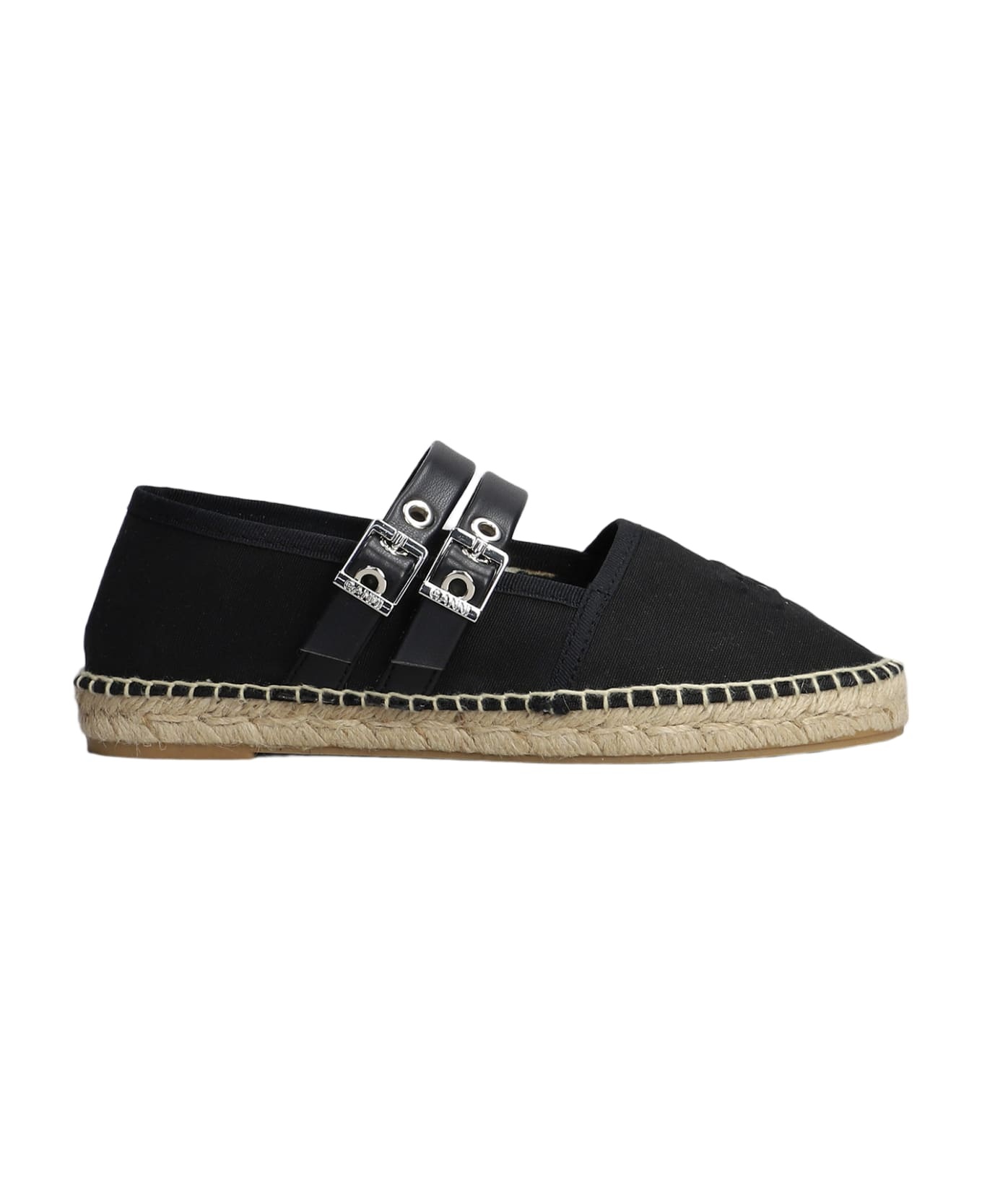 Espadrilles In Black Cotton - 1