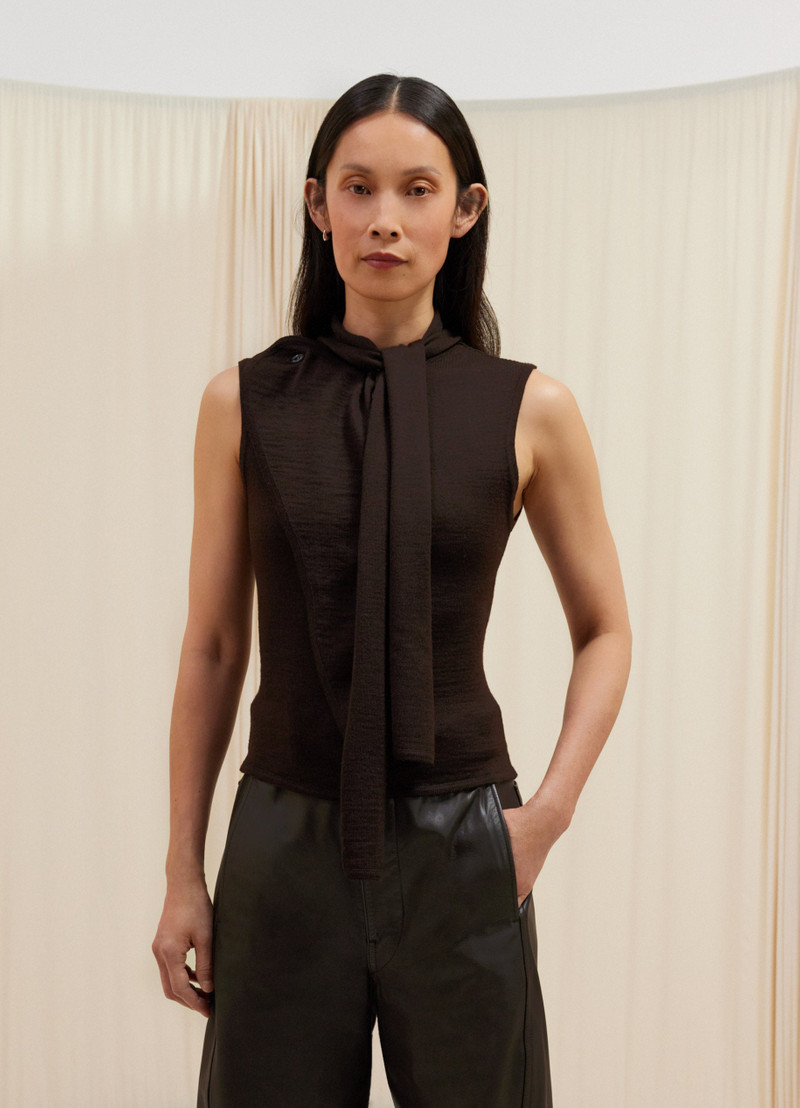 Lemaire ASYMMETRICAL SLEEVELESS CARDIGAN outlook