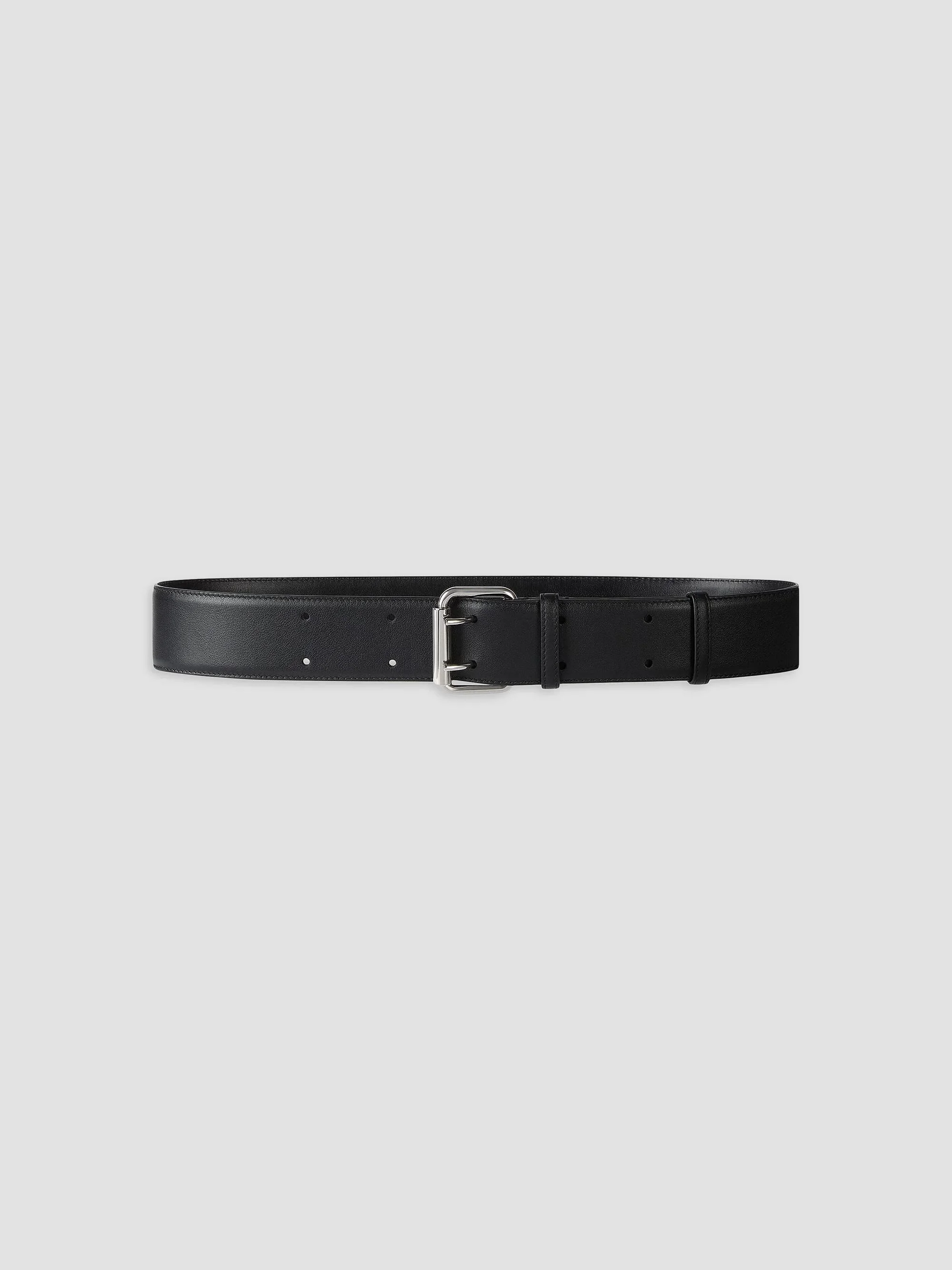 Men's Cargo Belt in Leather with Studs - Black - 1