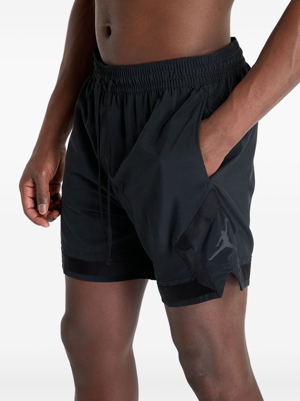elasticated-waistband track shorts - 4
