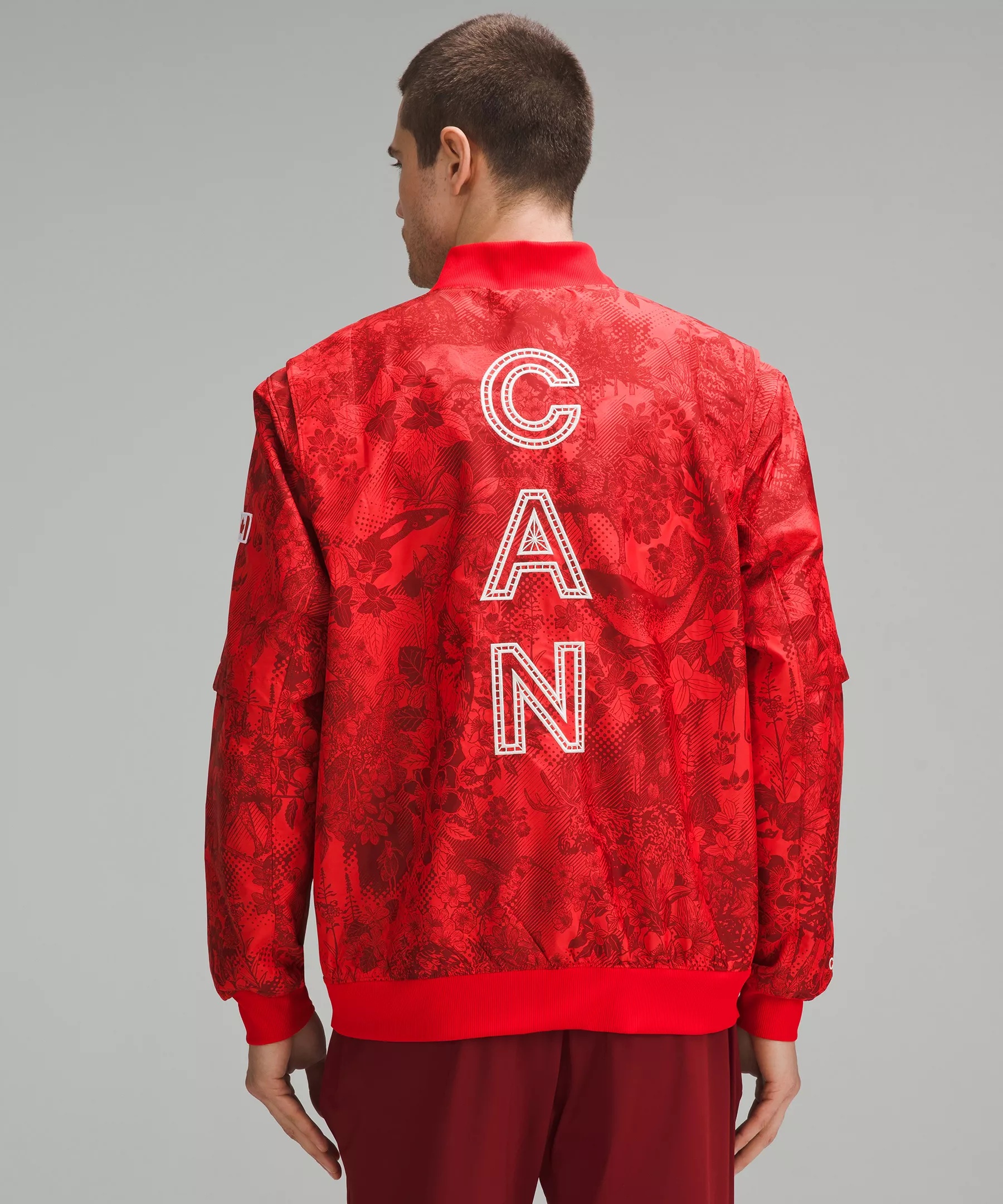 Team Canada Men's Vented Jacquard Bomber Jacket *COC Logo - 3